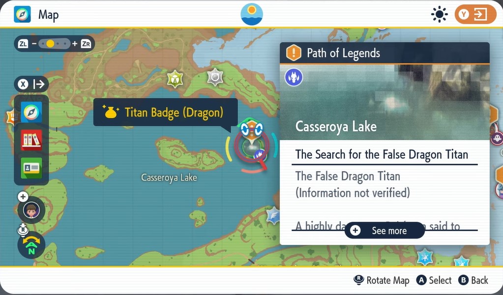 False Dragon Titan location