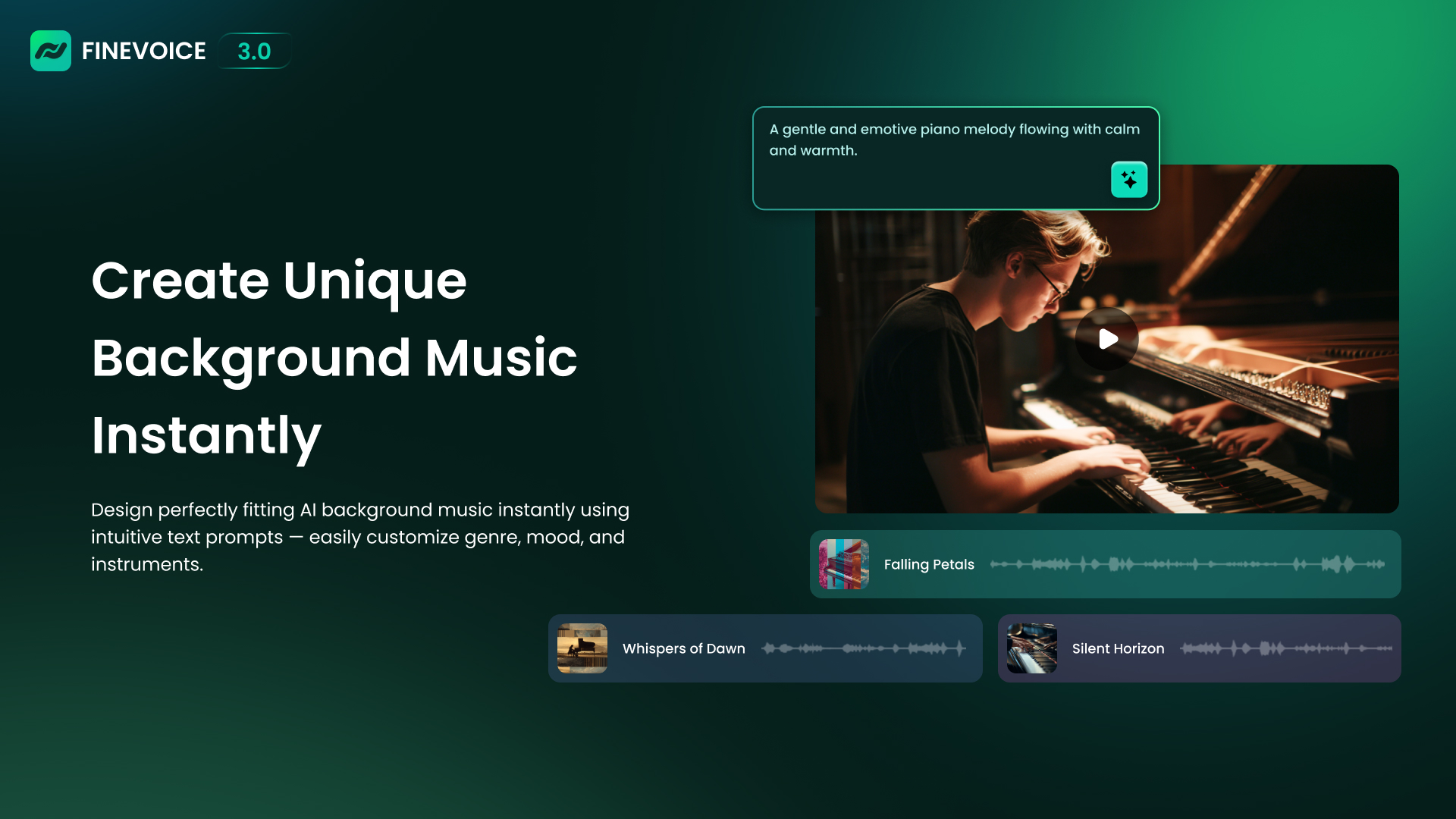 FineVoice AI Background Music Generator