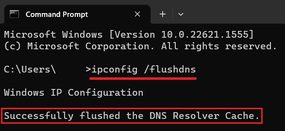 Flushing DNS Resolver Cache through CMD 