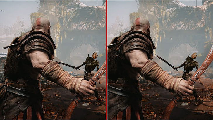 god of war graphics setting on PC high vs low
