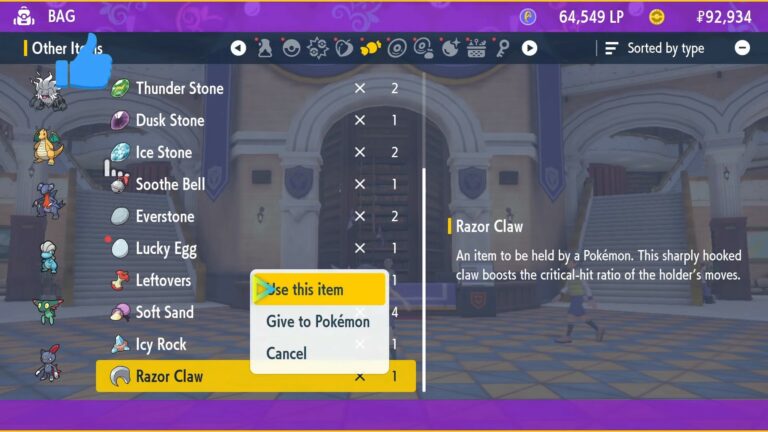 How to Get Razor Claw in Pokemon Scarlet and Violet