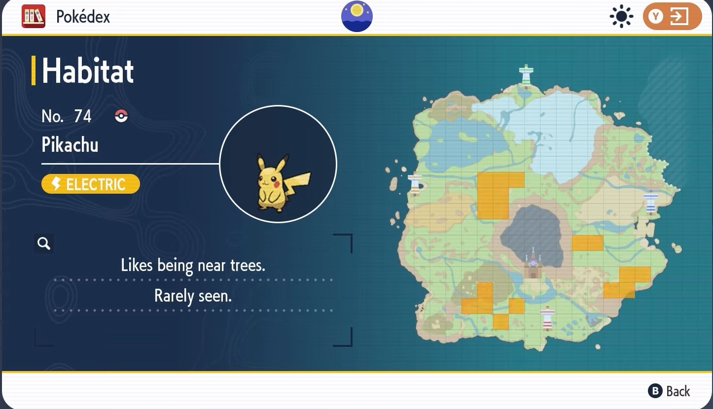 pikachu habitat