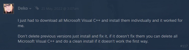 User fixed COD BO2 problem by repairing Microsoft Visual Studio C++