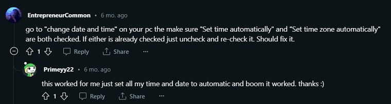 Letting Windows automate time, date and region settings fixes the friends network unreachable problem.