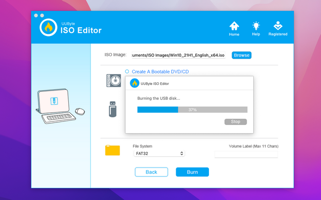 burin iso to bootable usb mac