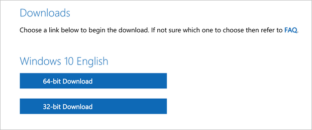 Windows 10 Download 32bit - 64bit PC
(Language English)